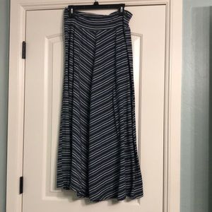 Lightly used navy and white stripe skirt